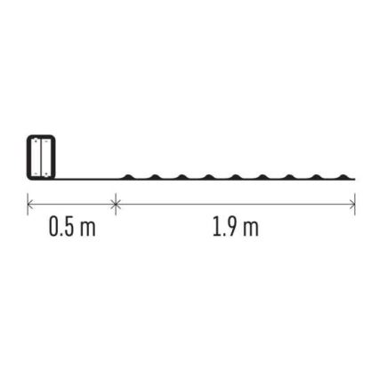 Guirnalda LED 20xLED/2xAA 2,4m multicolor