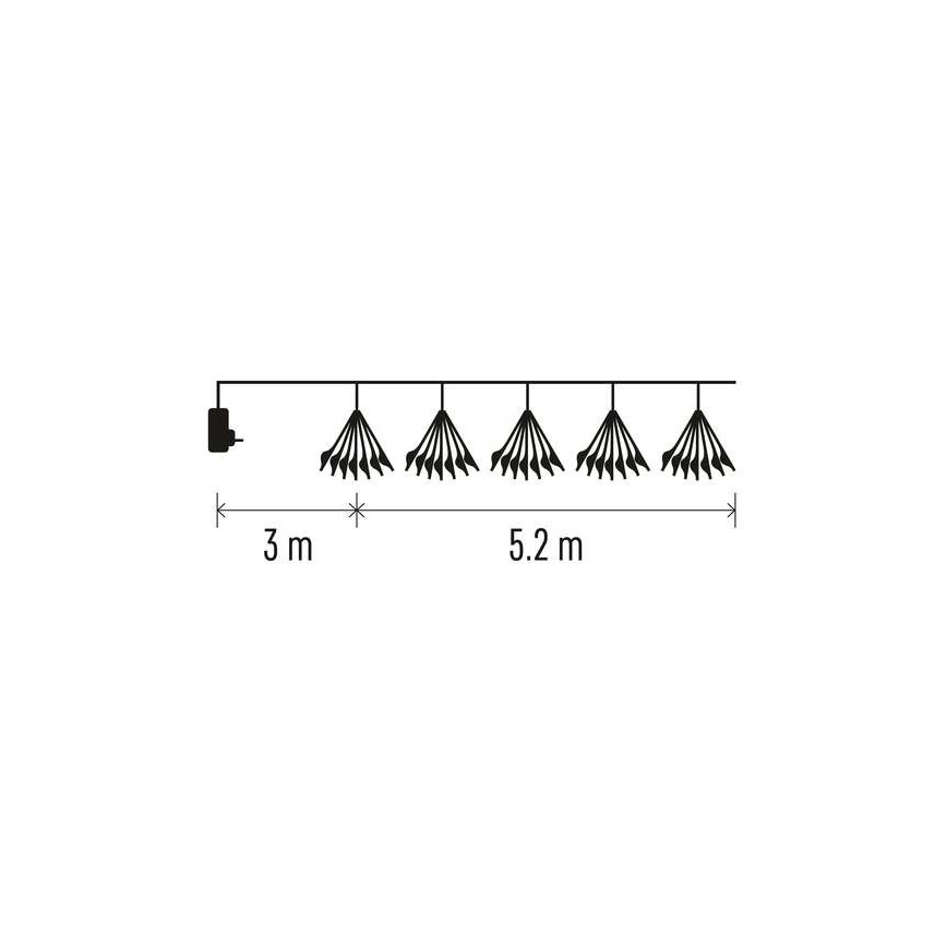 Guirnalda LED 300 LEDs/8,2 m blanco frío