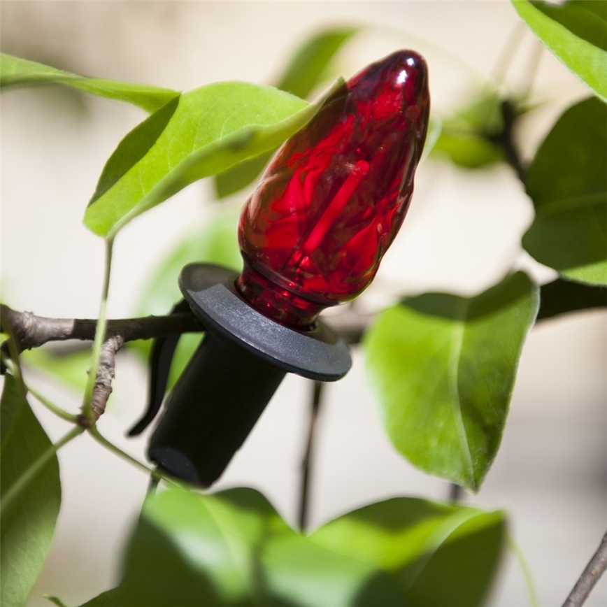 Guirnalda LED exterior ampliable CONE FILAMENT 20xE10 14m multicolor/blanco cálido IP44, Fabricado en la UE