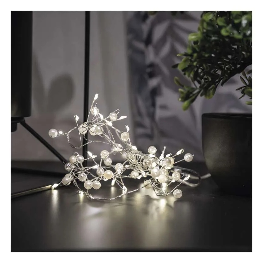 Guirnalda LED de Navidad 40xLED/3xAA 1,5 m blanco cálido