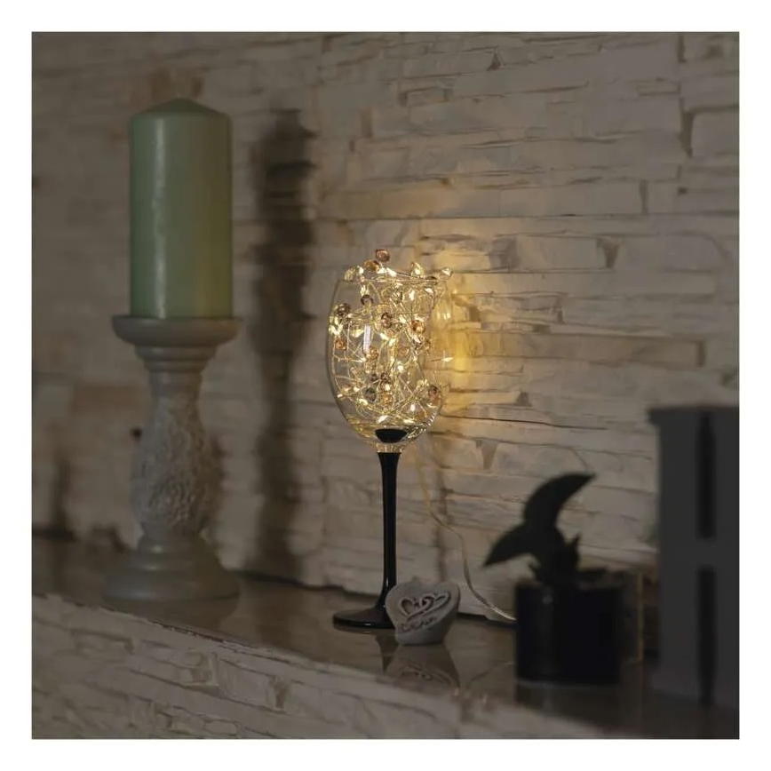 Guirnalda LED de Navidad 40xLED/3xAA 1,5 m blanco cálido