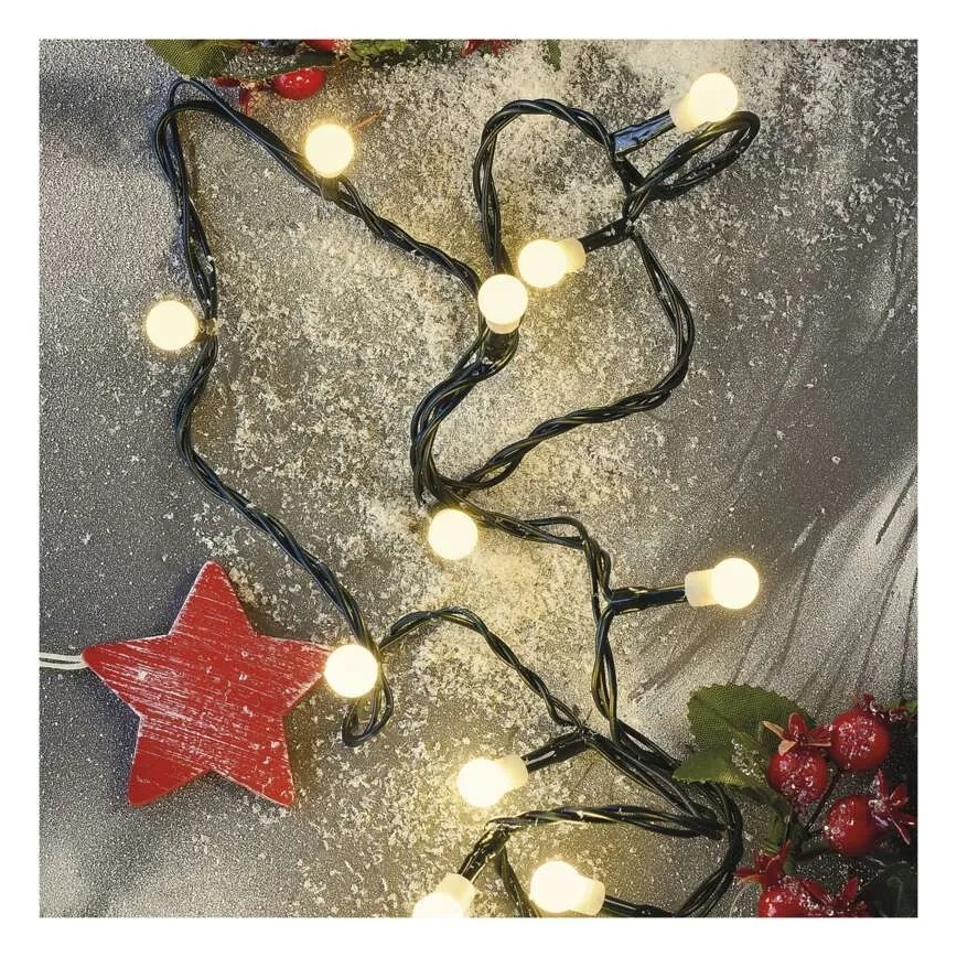 Guirnalda LED de Navidad 80xLED/230V/8 funciones 13m IP44 blanco cálido
