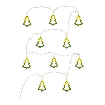 Guirnalda LED decorativa 10xLED/2xAA 1,6m blanco cálido