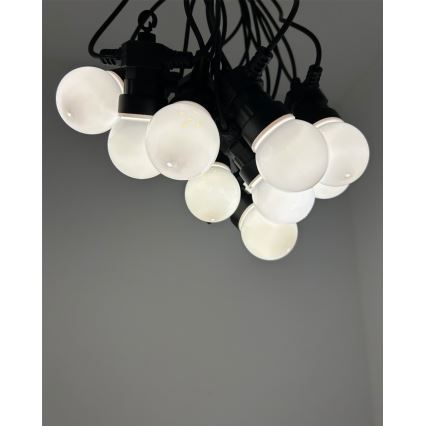 Guirnalda LED decorativa para exterior 10xLED/0,36W/230V 4,5 m IP44 negra