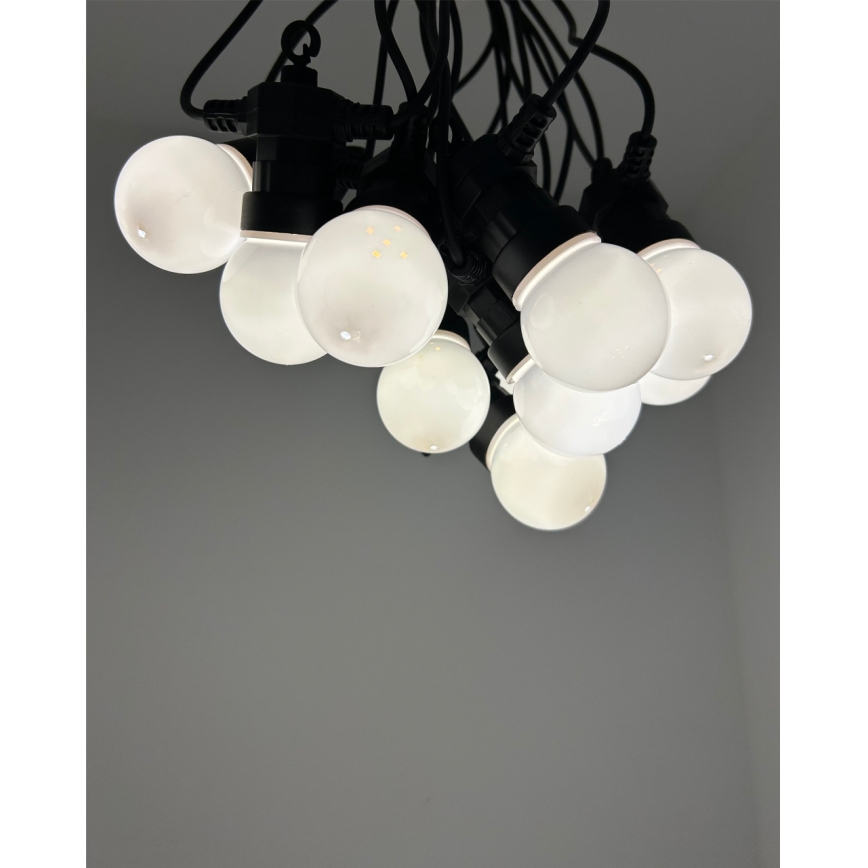 Guirnalda LED decorativa para exterior 10xLED/0,36W/230V 4,5 m IP44 negra