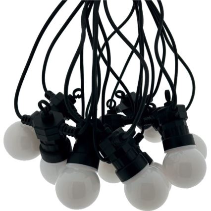 Guirnalda LED decorativa para exterior 10xLED/0,36W/230V 4,5 m IP44 negra