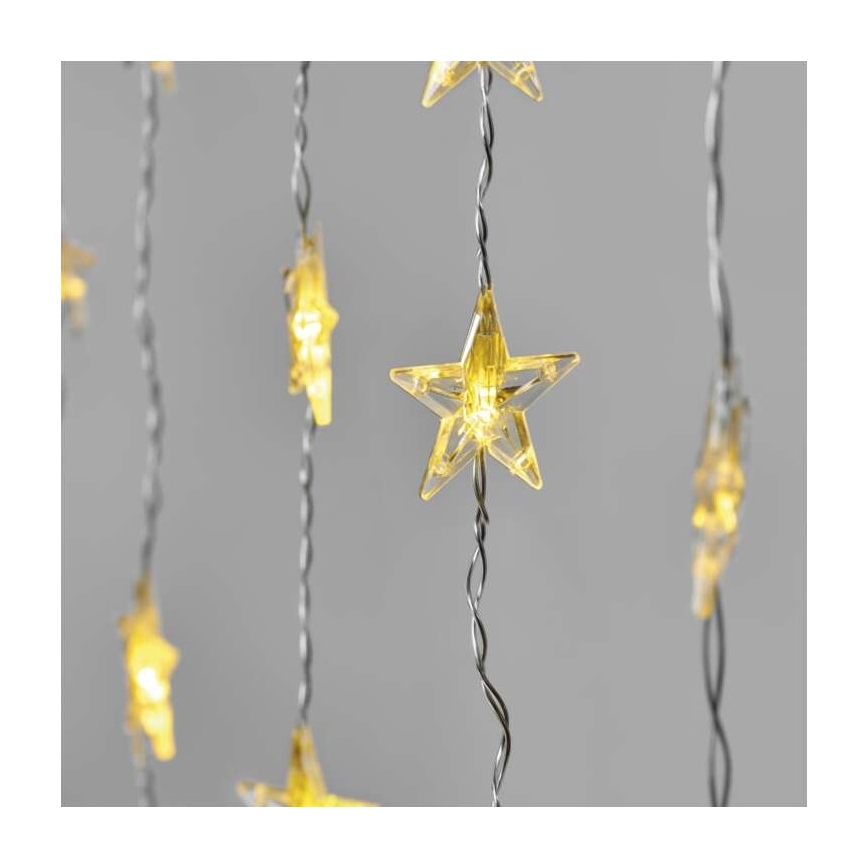 Guirnalda LED exterior 30xLED/3,9m IP44 en forma de estrellas