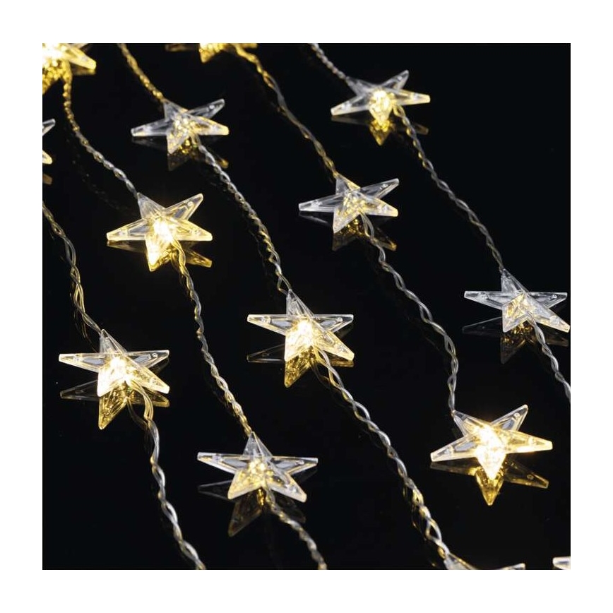 Guirnalda LED exterior 30xLED/3,9m IP44 en forma de estrellas