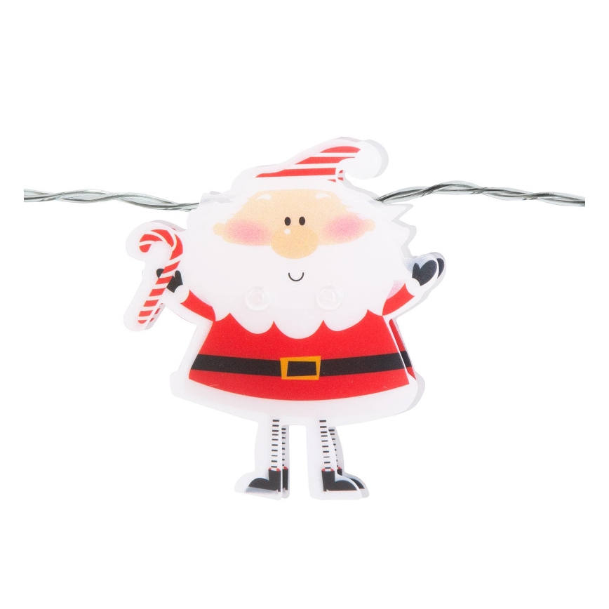 Guirnalda LED navideña 10xLED/2xAA 1,35 m luz cálida Santa