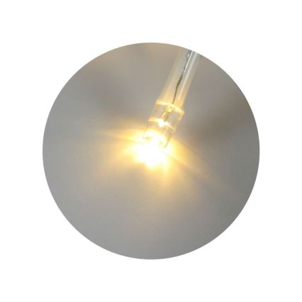 Guirnalda LED navideña 20 LEDs / 2 funciones, 2,4 m, blanco cálido