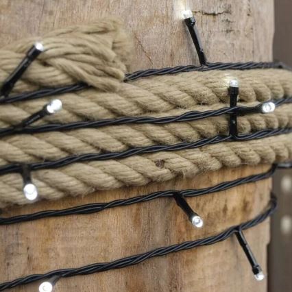 Guirnalda LED para exterior 100 LEDs / 10 m IP44, blanco frío