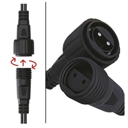 Guirnalda LED para exterior 100 LEDs / 10 m IP44, blanco frío