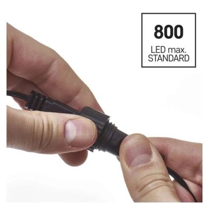 Guirnalda LED para exterior 100 LEDs / 10 m IP44, blanco frío