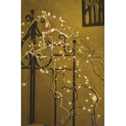 Guirnalda LED para exterior 100xLED/15m IP44 blanco cálido