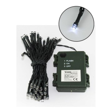 Guirnalda LED para exterior 100xLED/2 modos/3xAA 10,8m IP44 blanco frío