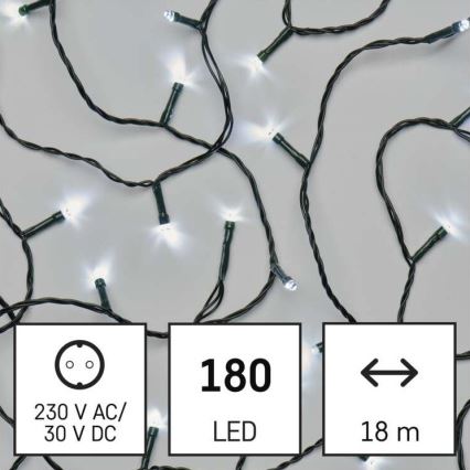 Guirnalda LED para exterior 180 LEDs / 8 modos, 23 m, IP44, blanco frío