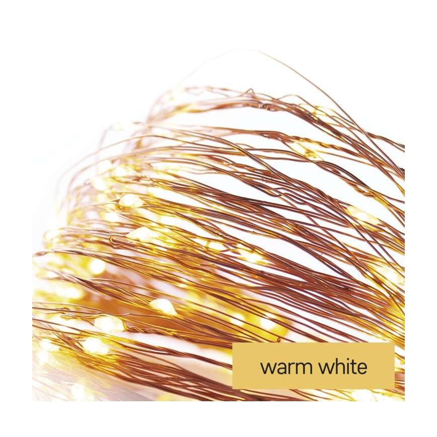 Guirnalda LED para exterior 40xLED/9m IP44 blanco cálido