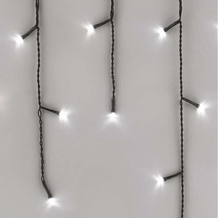 Guirnalda LED para exterior, 600 LEDs, 8 modos, 15 m, IP44, blanco frío