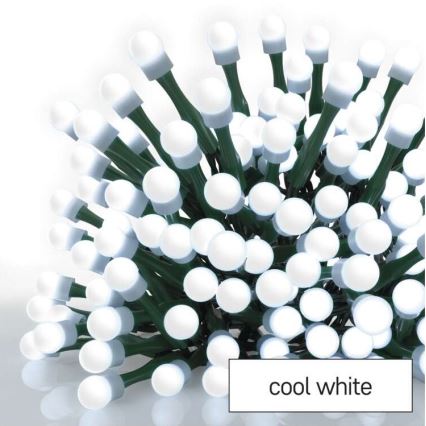 Guirnalda LED para exterior 80xLED/13m IP44 blanco frío