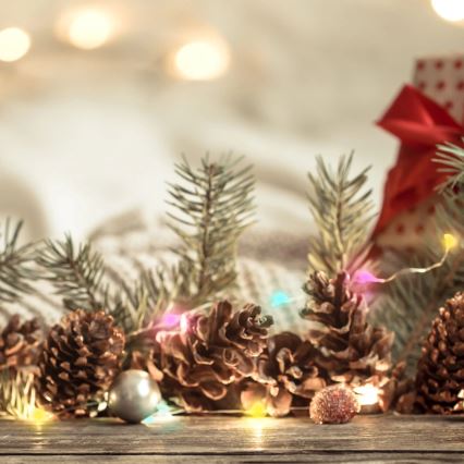 Guirnalda LED RGB / 10W / 5V / 10 m / USB + mando a distancia