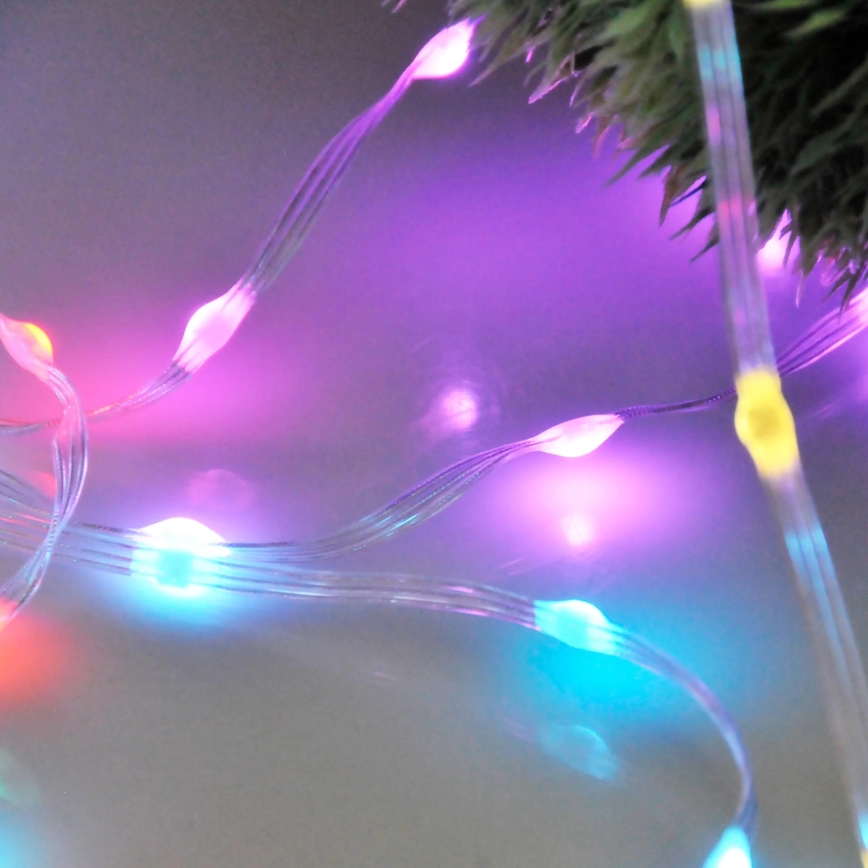 Guirnalda LED RGB / 10W / 5V / 10 m / USB + mando a distancia