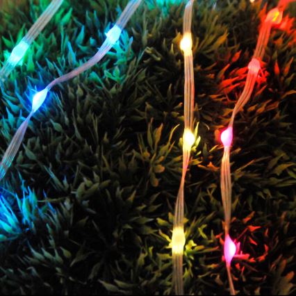 Guirnalda LED RGB / 10W / 5V / 10 m / USB + mando a distancia