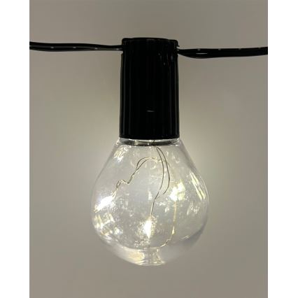Guirnalda luminosa LED para exterior 20xLED/0,075W/230V 5,8 m IP44 negra
