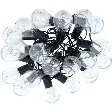 Guirnalda luminosa LED para exterior 20xLED/0,075W/230V 5,8 m IP44 negra