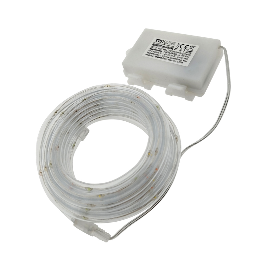 Guirnalda navideña LED para exterior 100xLED/3xAA 5,45 m IP44 multicolor