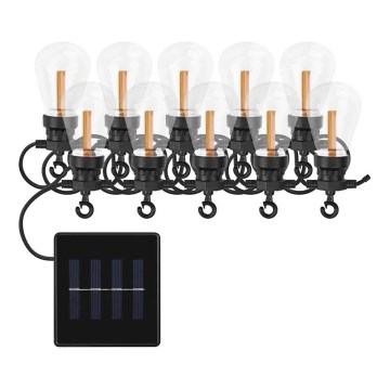 Guirnalda solar decorativa LED 10xLED/0,6W/1,2V 4,5m IP44 800 mAh