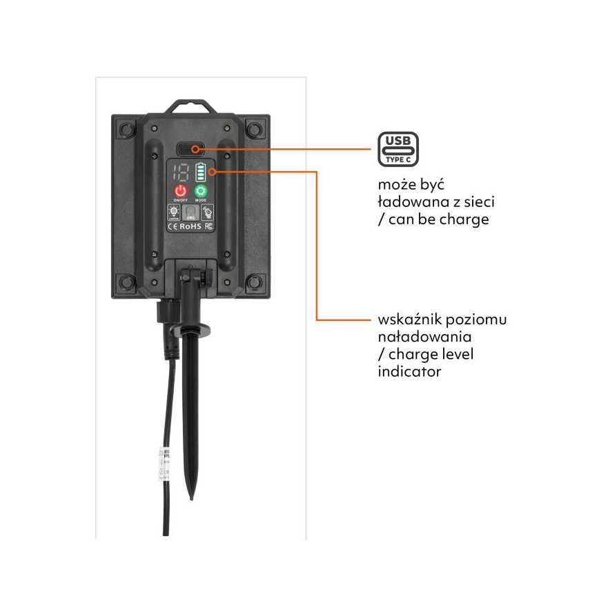 Guirnalda decorativa solar LED regulable STARLIGHT NEO 20xE27/3,7V 2700K IP54 1200 mAh 11,5 m + mando a distancia