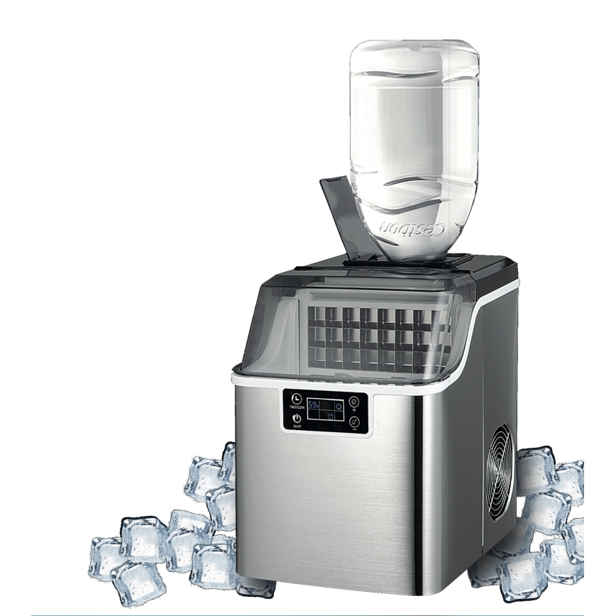 Guzzanti GZ124A - Fabricador de hielo 150W/230V de acero inoxidable