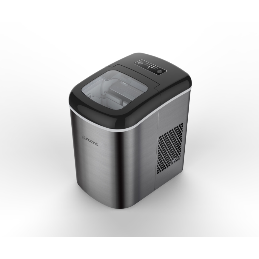 Guzzanti GZ125 - Fabricador de hielo 140 W/230 V acero inoxidable/negro