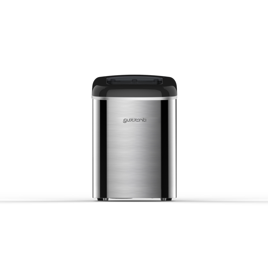 Guzzanti GZ125 - Fabricador de hielo 140 W/230 V acero inoxidable/negro