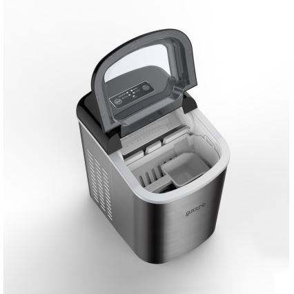 Guzzanti GZ125 - Fabricador de hielo 140 W/230 V acero inoxidable/negro