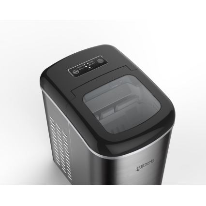 Guzzanti GZ125 - Fabricador de hielo 140 W/230 V acero inoxidable/negro