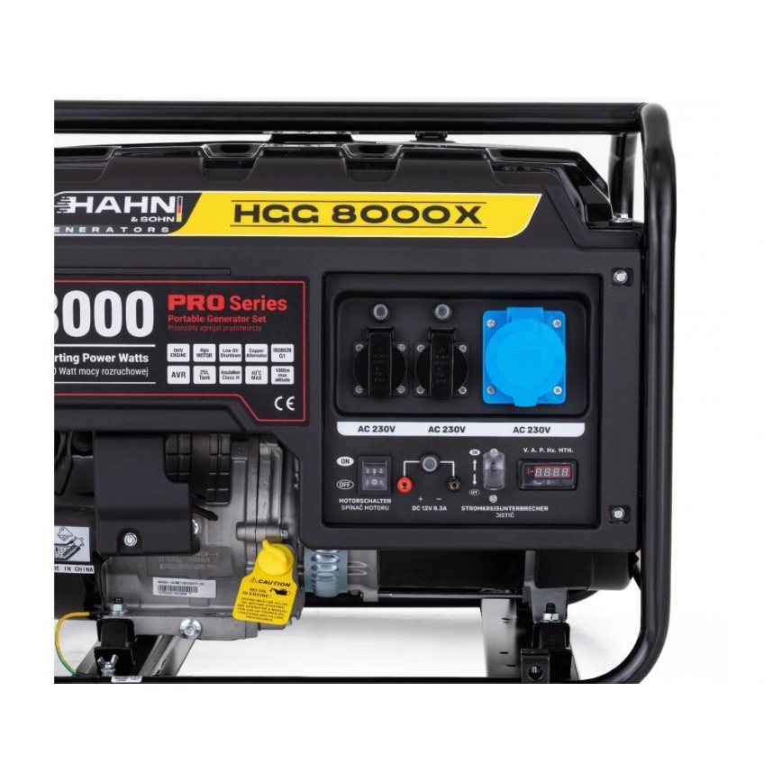 Hahn & Sohn 7410 - Generador eléctrico de gasolina HGG 8000X 6500W