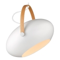 Halo Design 734375 - Lámpara colgante con cable DC 1xE27/40W/230V Ø 40 cm blanco/roble