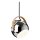 Halo Design 734443 - Lámpara colgante con cable DC 1xE27/40W/230V Ø 18 cm cromo brillante/roble