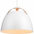 Halo Design 734870 - Lámpara colgante con cable OSLO 1xE27/40W/230V Ø 40 cm blanco/roble