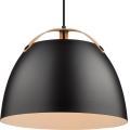 Halo Design 734887 - Lámpara colgante con cable OSLO 1xE27/40W/230V Ø 40 cm negro/roble