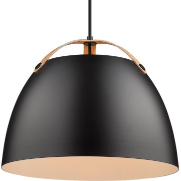 Halo Design 734887 - Lámpara colgante con cable OSLO 1xE27/40W/230V Ø 40 cm negro/roble