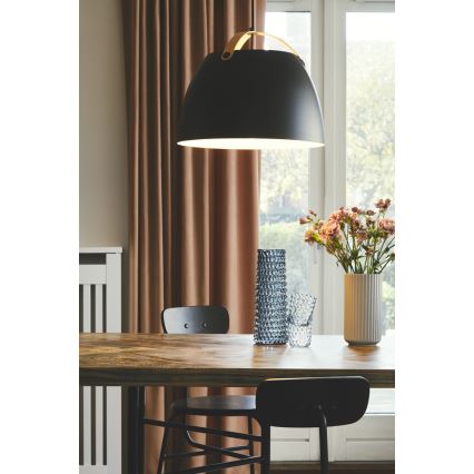 Halo Design 734887 - Lámpara colgante con cable OSLO 1xE27/40W/230V Ø 40 cm negro/roble