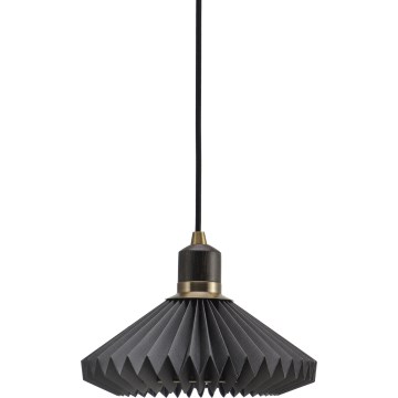 Halo Design 744084 - Lámpara colgante con cable PARIS 1xG9/28W/230V Ø 24 cm negro/latón/roble