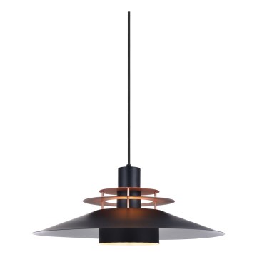 Halo Design 744503 - Lámpara colgante con cable RIVOLI 1xE27/40W/230V Ø 50 cm negra/cobre