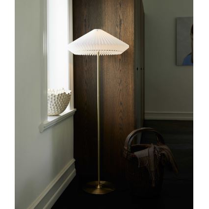 Halo Design 745050 - Lámpara de pie PARIS 1xE27/40W/230V latón/blanco/roble