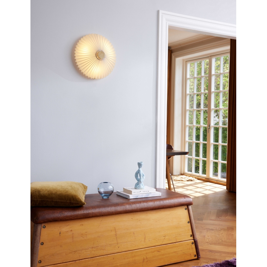 Halo Design 745081 - Aplique de pared PARIS 3xG9/28W/230V diámetro 40 cm blanco/latón/roble