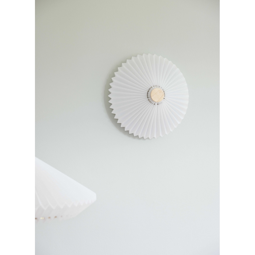 Halo Design 745098 - Aplique de pared PARIS 4xG9/28W/230V Ø 50 cm blanco/latón/roble