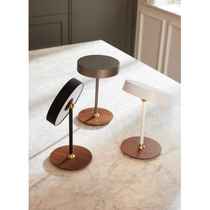 Halo Design 745791 - Lámpara de mesa recargable LED regulable ON THE MOVE LED/2,5W/4000 mAh gris/madera