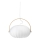 Halo Design 746347 - Lámpara colgante suspendida por cable DC 1xE27/40W/230V, diámetro 40 cm, blanco/roble